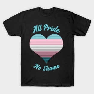 All Pride No Shame - Transgender Flag T-Shirt